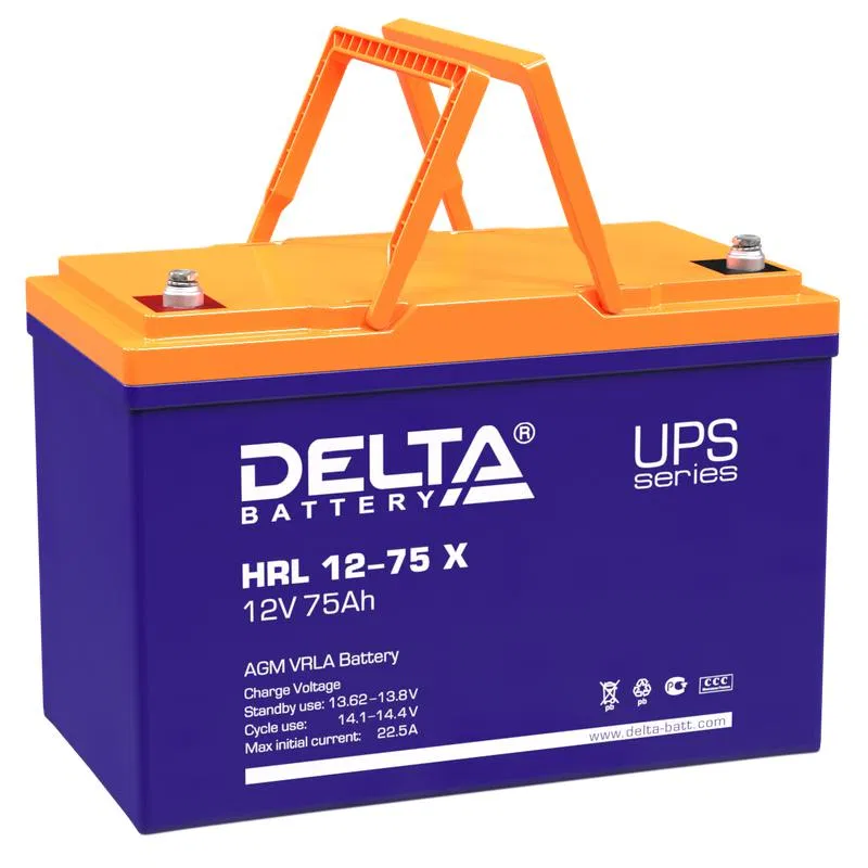 Аккумулятор профессиональный 12В 75А.ч HRL 12-75 X Delta 4614010610013