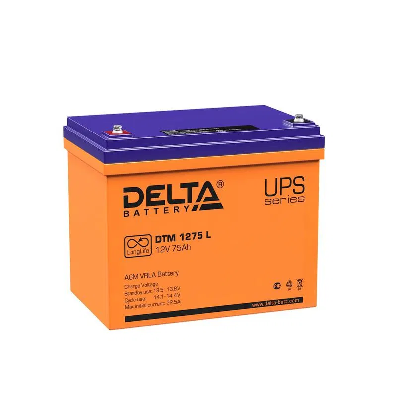 UPS蓄电池 12V 75Ah DTM 1275 L Delta 4614010640013