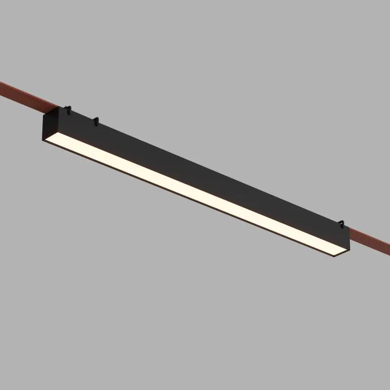 Светильник для трека-ремня Belty Linear 24Вт 3000К IP20 48В DC 642х40х45мм RA90 120град. со светодиодом алюм. черн. DENKIRS 760242