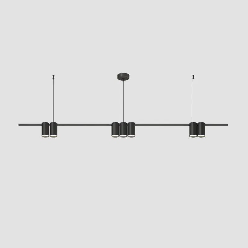 Светильник ORBIT 15Вт 7xGU10 IP20 LED подвесной алюм. матов. черн. DENKIRS 764322