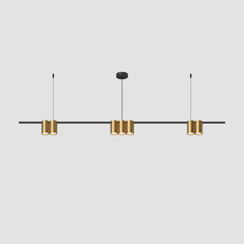 Светильник ORBIT 15Вт 7xGU10 IP20 LED подвесной алюм. черн.+сатинированное зол. DENKIRS 764323