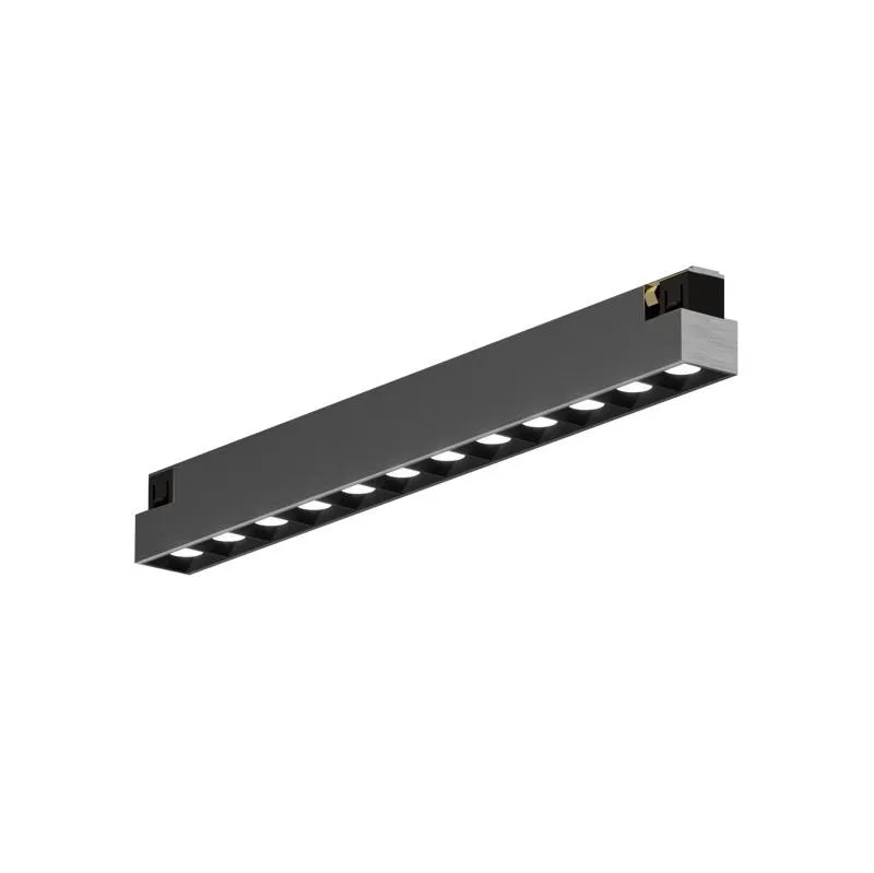 Светильник трековый SHINE GRILL 10Вт 3000К IP20 48В DC 231х19х27 RA90 со светодиодом алюм. темн. никель DENKIRS 764341