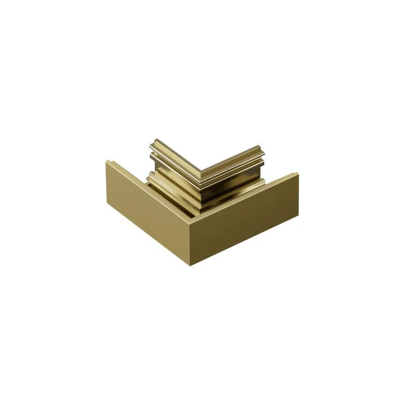 Элемент угловой для трека SHINE BASE 90град. потолок-потолок алюм. сатинированная латунь DENKIRS 764358