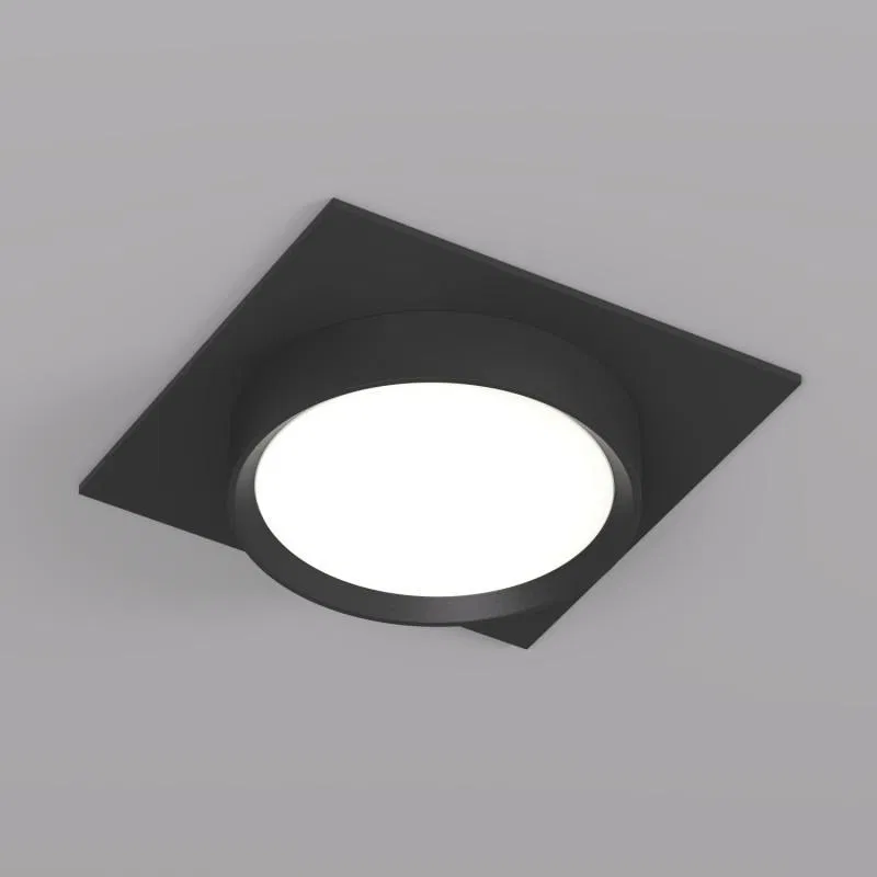 Светильник FLAT 15Вт GX53 IP20 LED встраив. алюм. черн. DENKIRS 772628