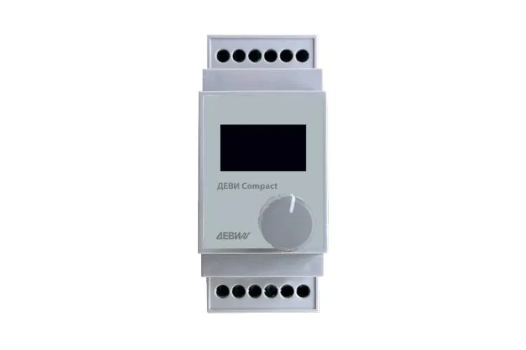 Терморегулятор Compact на шину DIN с датчиком температуры на проводе 16А ДЕВИ 140F5020R