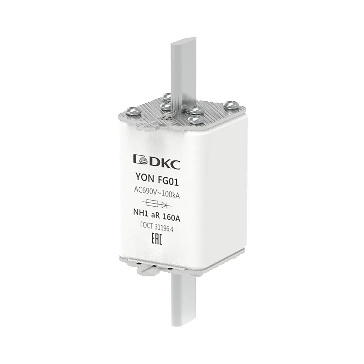 Предохранитель YON ножевого типа FG1 160А 690V характеристика aR 1FG01-0160-690V-AR DKC