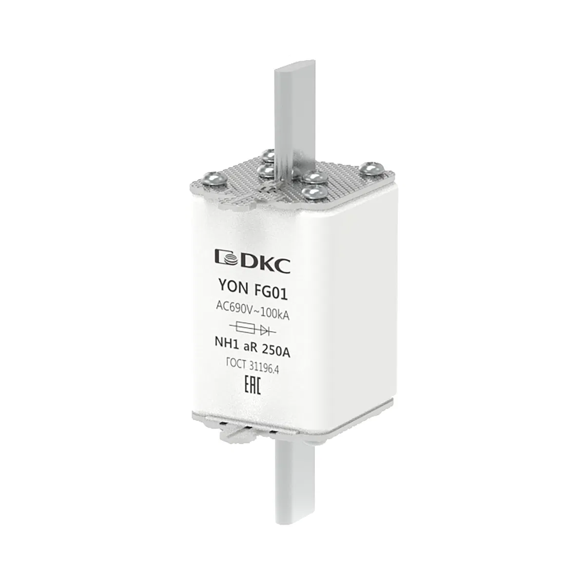 Предохранитель YON ножевого типа FG1 250А 690V характеристика aR 1FG01-0250-690V-AR DKC