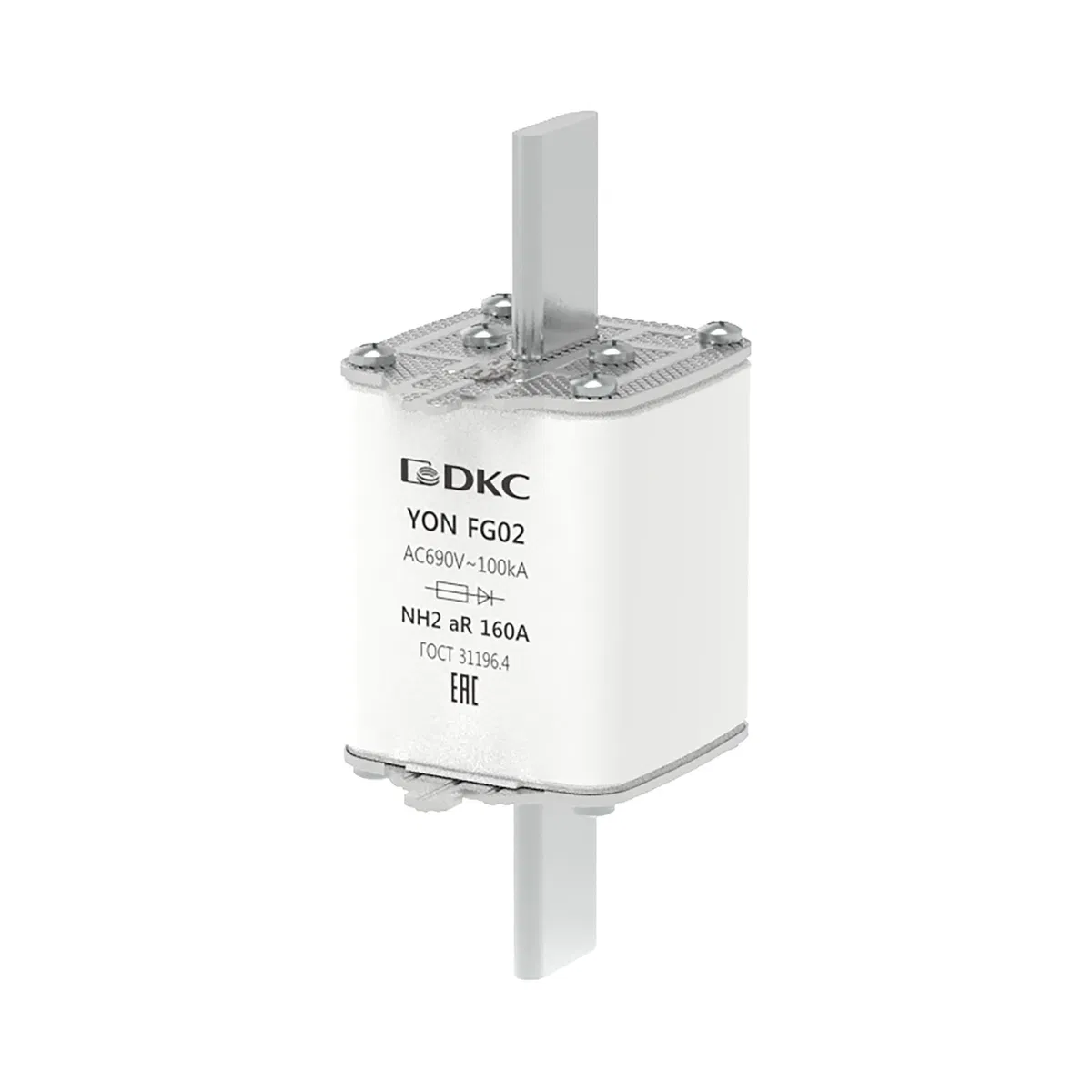 Предохранитель YON ножевого типа FG2 160А 690V характеристика aR 1FG02-0160-690V-AR DKC