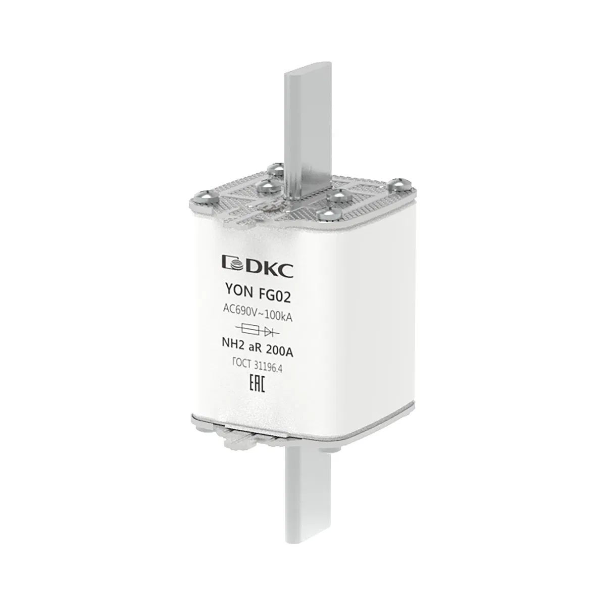 Предохранитель YON ножевого типа FG2 200А 690V характеристика aR 1FG02-0200-690V-AR DKC