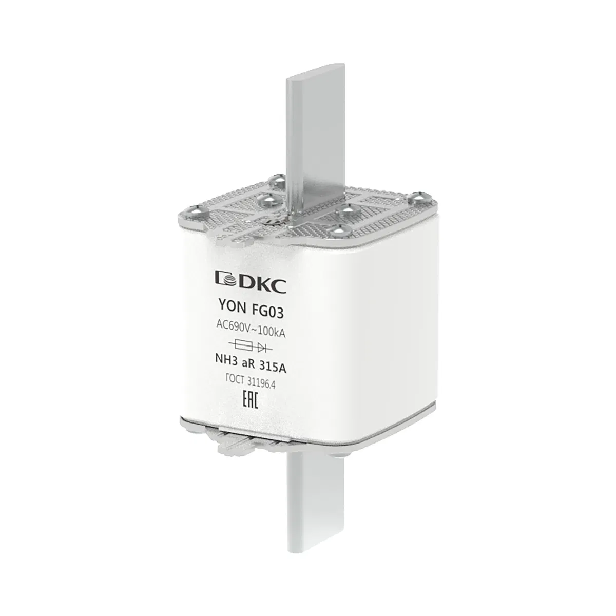Предохранитель YON ножевого типа FG3 315А 690V характеристика aR 1FG03-0315-690V-AR DKC