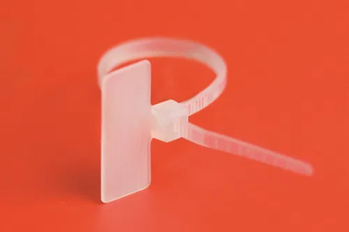 P6.6 marking cable tie, white, 2.5x210, tag 9.1x20.4