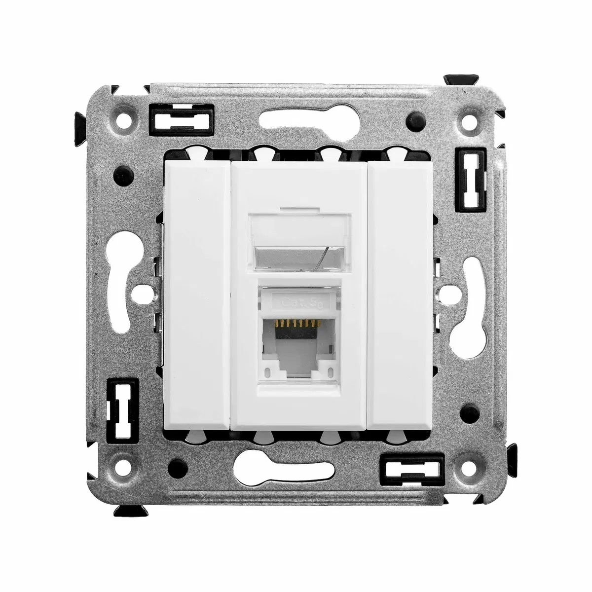 Компьютерная розетка RJ-45 в стену, кат.5e одинарная, Avanti, белоеоблако 4400463 DKC