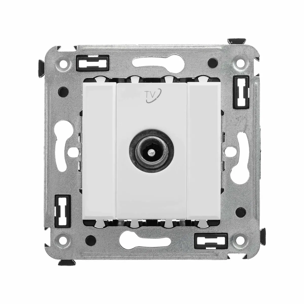 Розетка TV проходная в стену, Avanti, белое облако 4400513 DKC