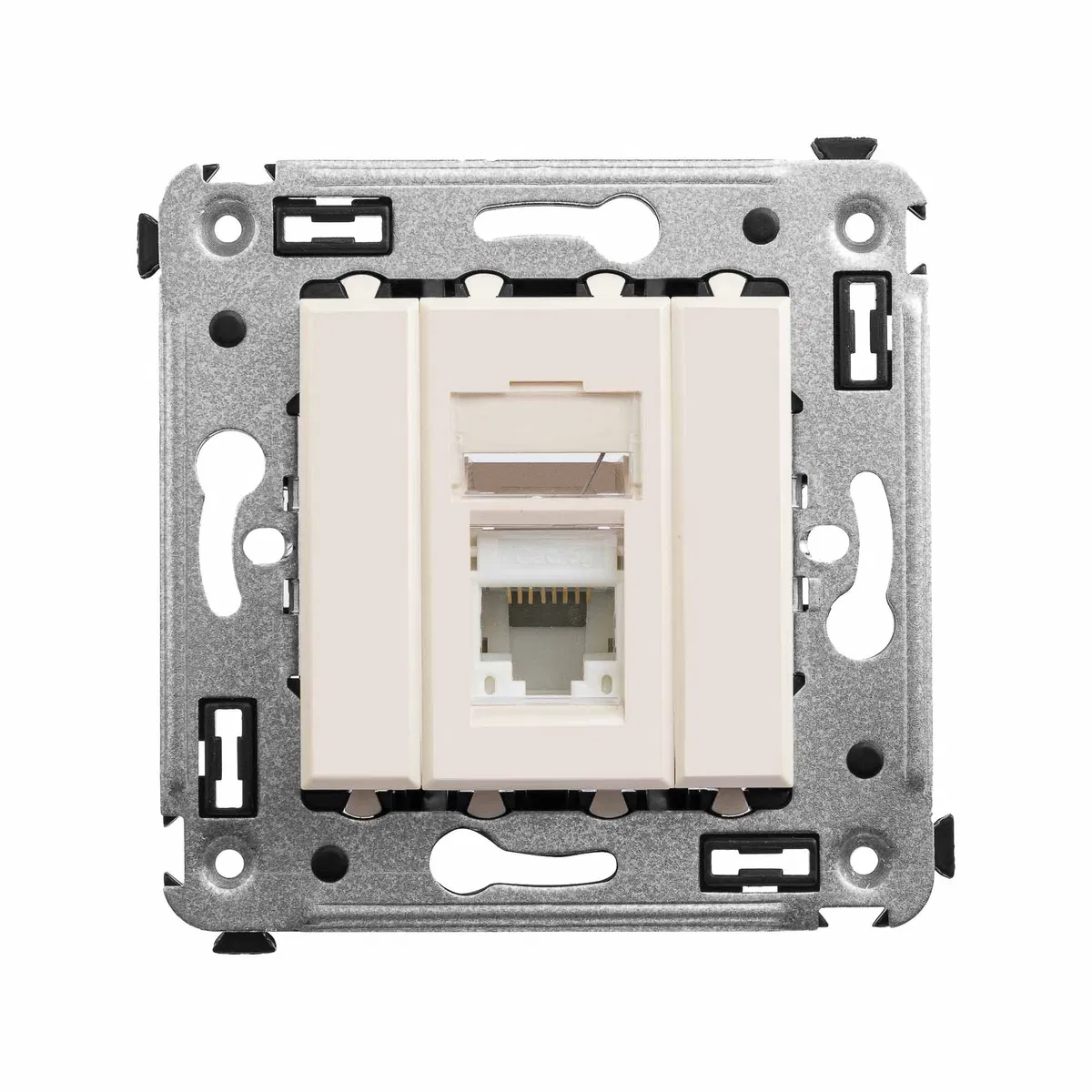 Компьютерная розетка RJ-45 в стену, кат.5e одинарная, Avanti, ванильная дымка 4405463 DKC
