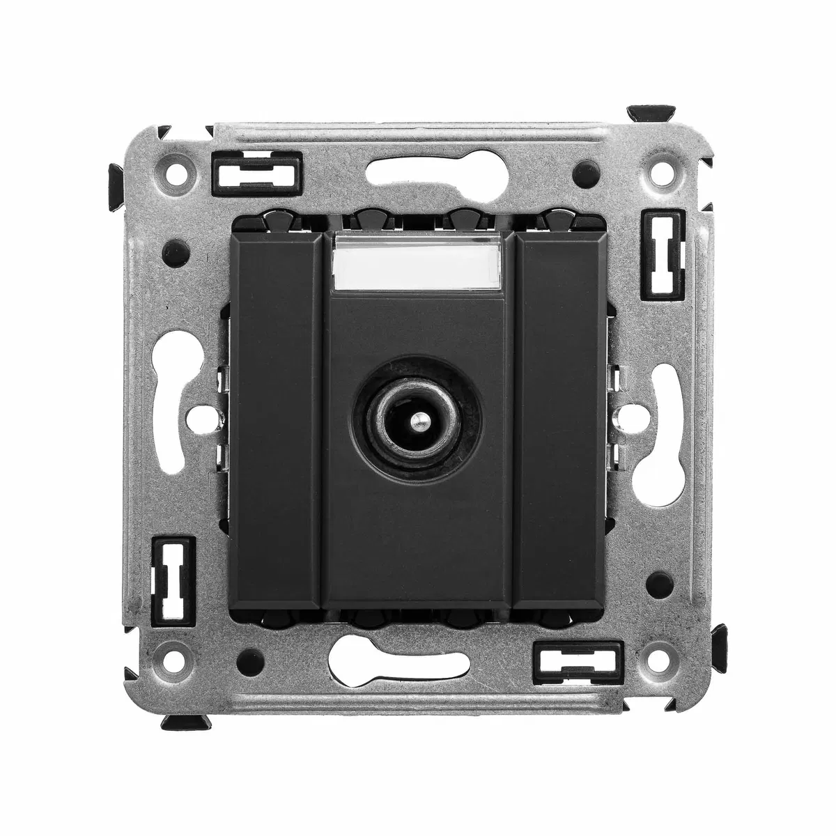 Розетка TV проходная в стену, Avanti, черный матовый 4412513 DKC