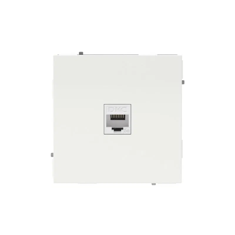 Розетка компьютерная 1-м KANT RJ45 кат.5E без шторки бел. песок DKC 7010663