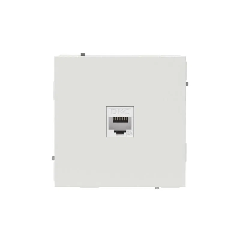 Розетка компьютерная 1-м KANT RJ45 кат.6A без шторки бел. песок DKC 7010673
