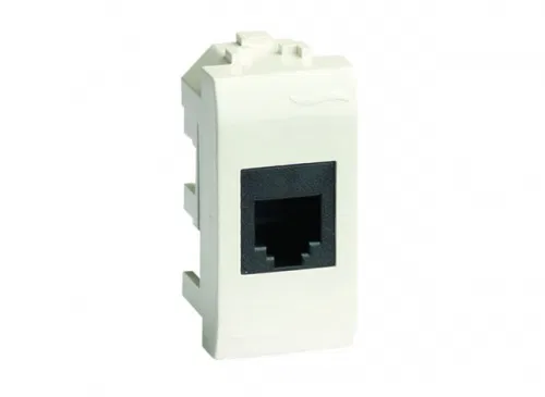 Компьютерная розетка RJ-45, кат.6 (разъем AMP), белая, 1мод. 76648B DKC