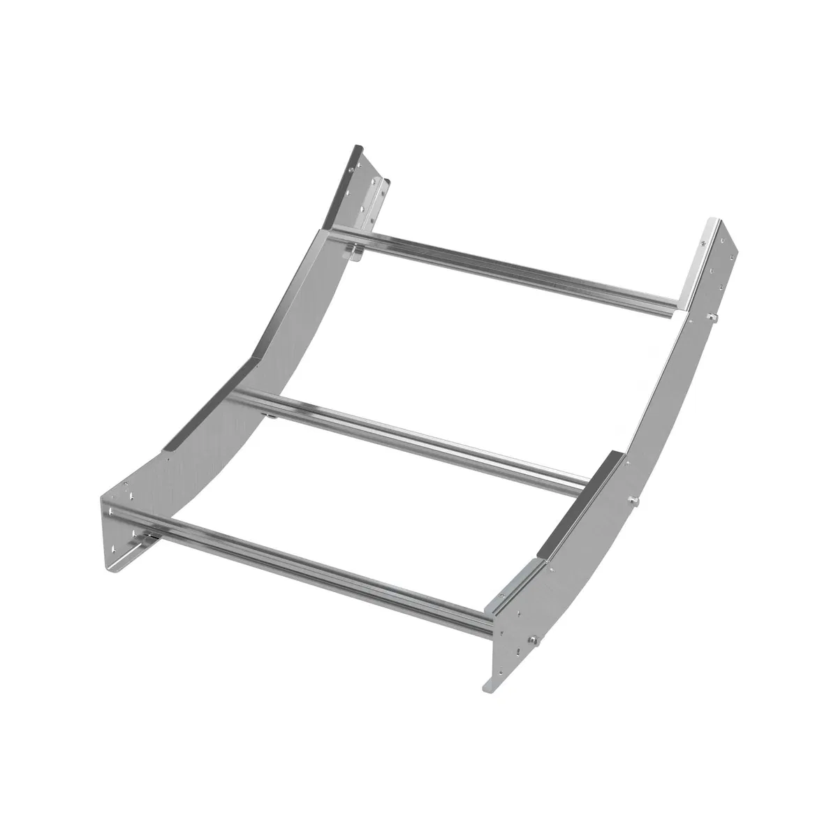 Угол лестничный вертикальный внутренний 90 градусов 150х800, толщ. 3 мм, R600, в комплекте с крепёжными элементами, необходимыми для монтажа, алюминий ALIW61580K DKC