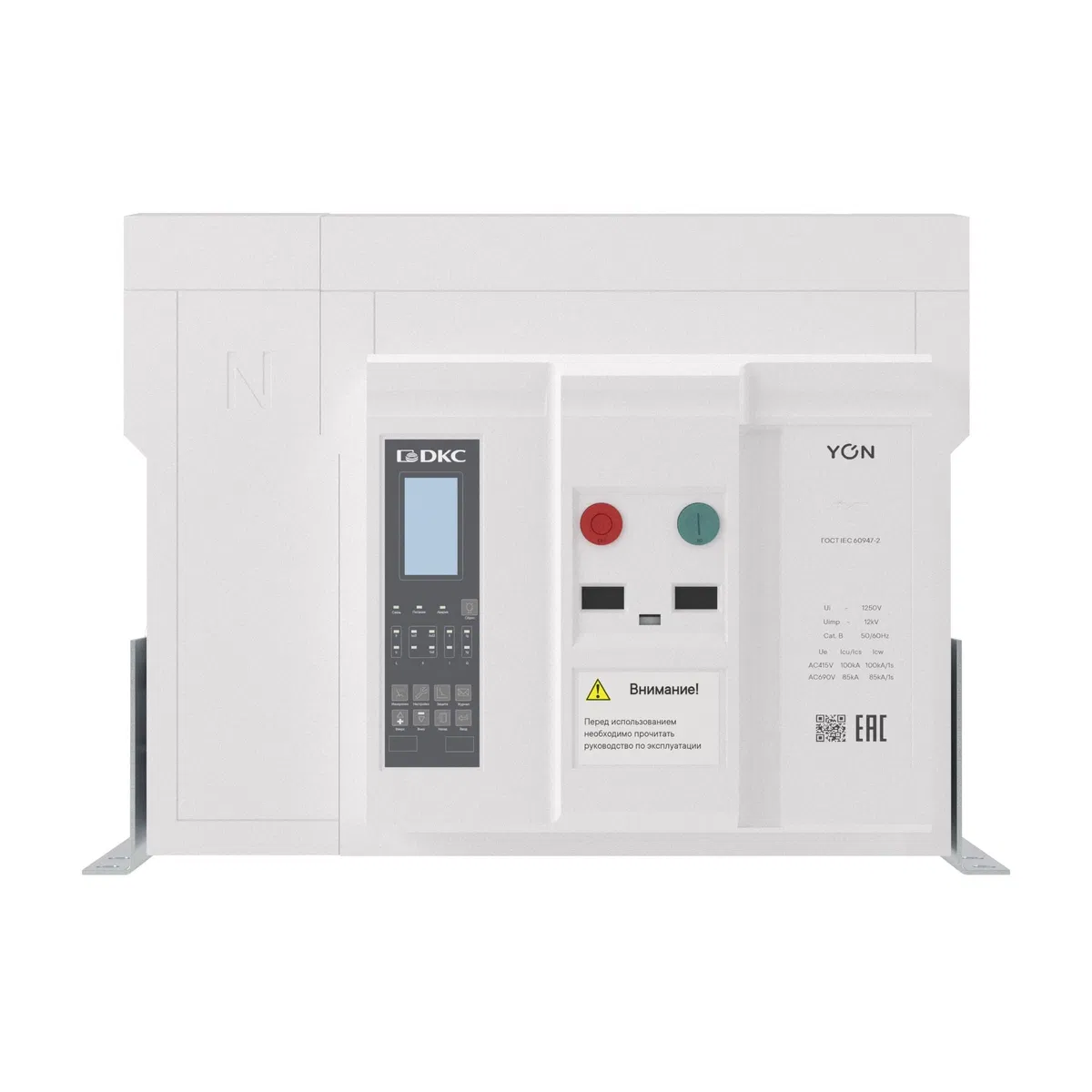 Air circuit breaker YON pro ANX32X 4P 3200 A 100 kA, frame size M, trip unit ETE, fixed, vertical connection, control 220 V DC ANX32XM4FV633300K DKC