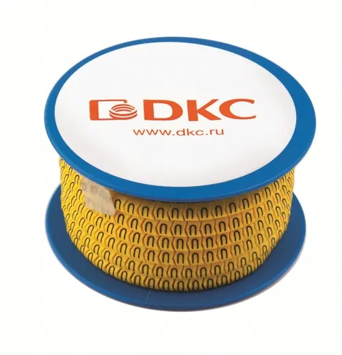 Колечко маркировочное 7,  2.5-5 мм. черное на желтом AZO307BY DKC