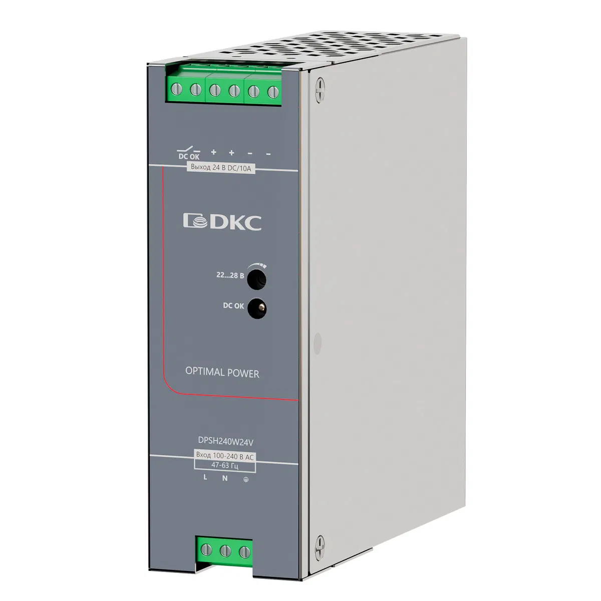 Power supply "OPTIMAL POWER", single-phase, 240W, 24V DPSH240W24V DKC