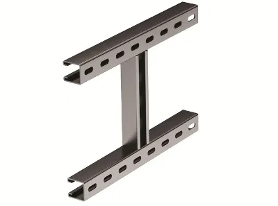 H-образное крепление к вертикальной двутавровой балке, 200 мм, INOX 304 IBMH4020C DKC