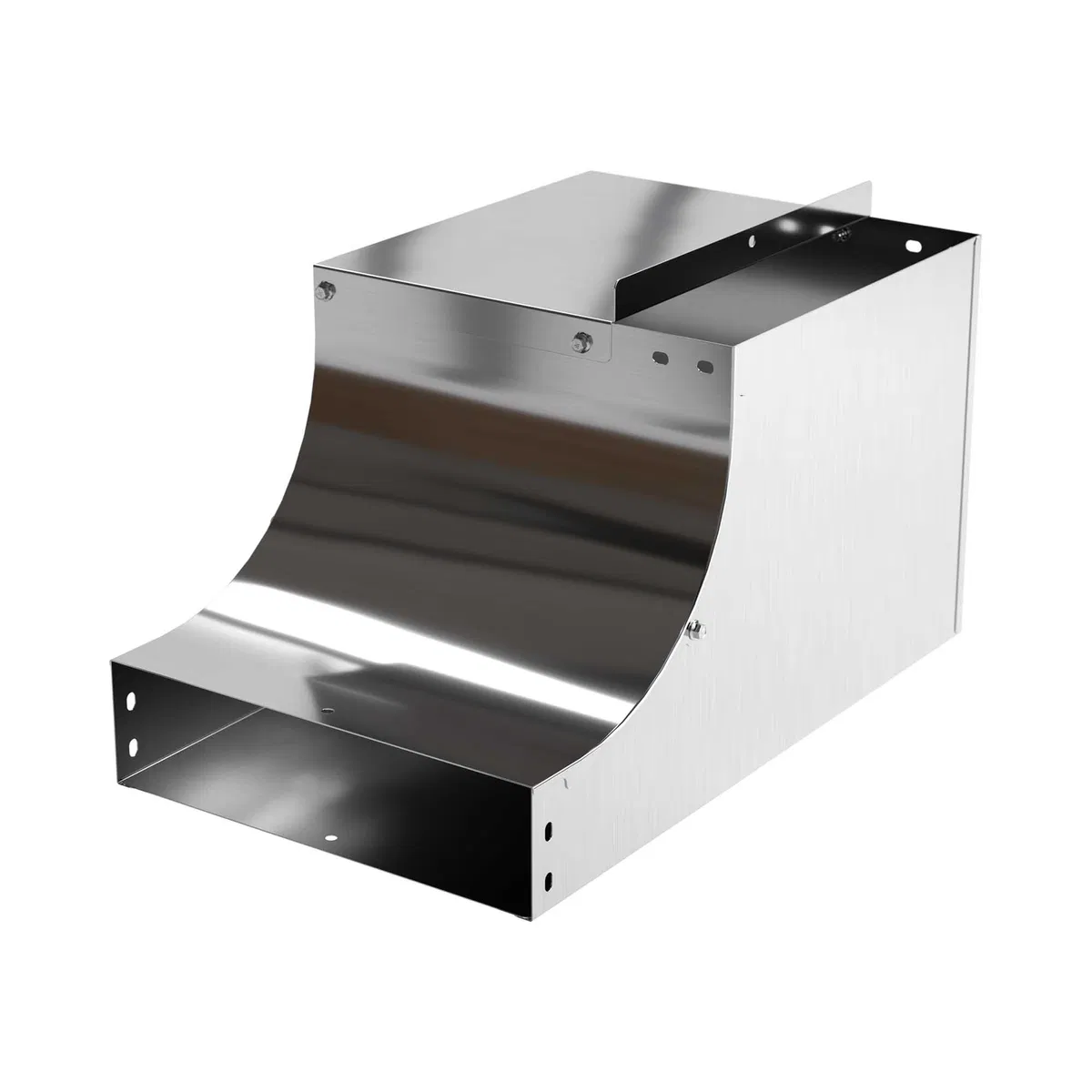 Угол CSSD 90 вертикальный внутренний переходник правосторонний осн. 100 H80, нержавеющая сталь AISI 304, в комплекте с крепежными элементами и соединительными пластинами, необходимыми для монтажа ISURL0810KC DKC