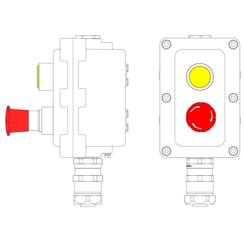 Пост управления взрывонепроницаемый из алюм. LCSD-02-B-MB-L1Y(220)x1-P6E(11)x1-PBMB-ANP15BMB DKC LCSD21000097
