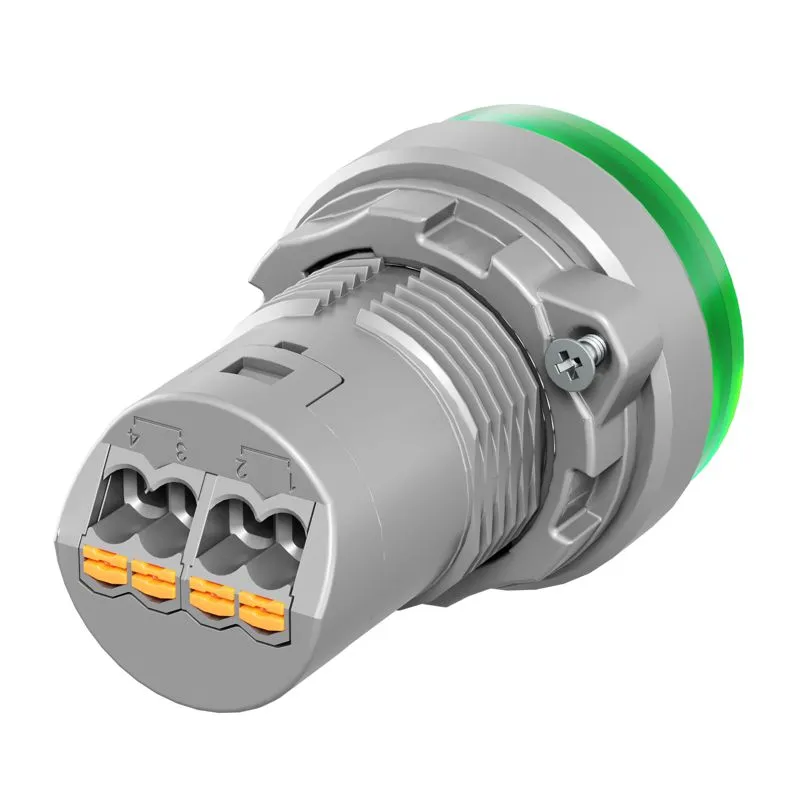 Лампа сигнальная со встроенным диодом 9-24В зажим Push-In зел. DKC M22L-F24GPU