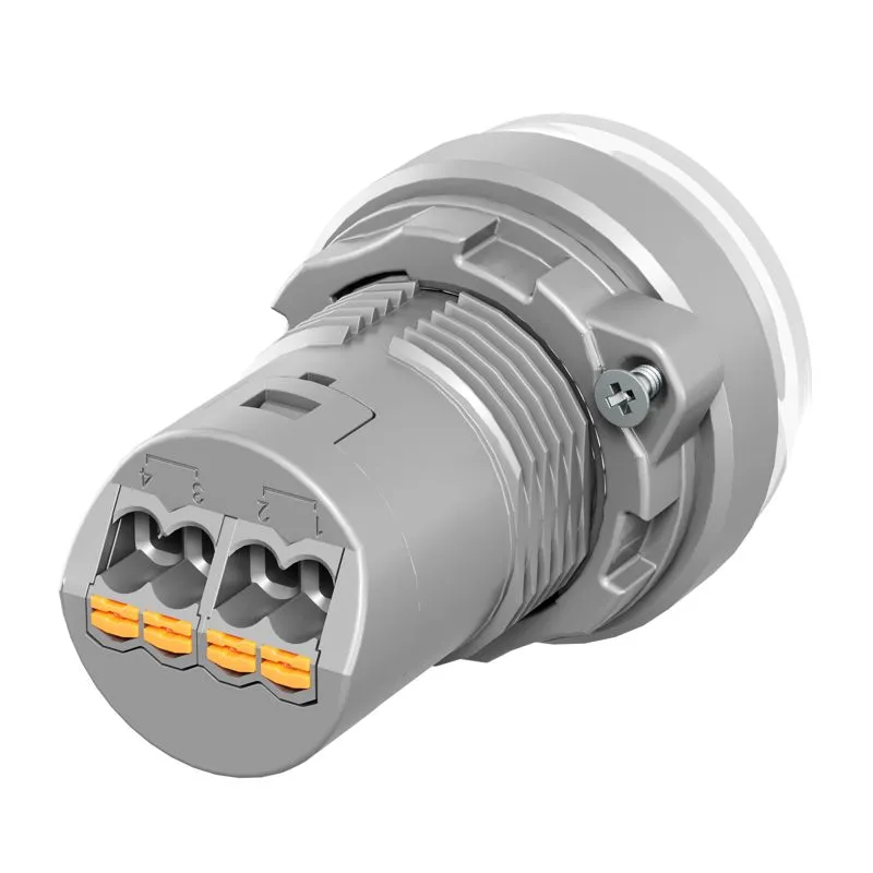 Лампа сигнальная со встроенным диодом 9-24В зажим Push-In бел. DKC M22L-F24WPU