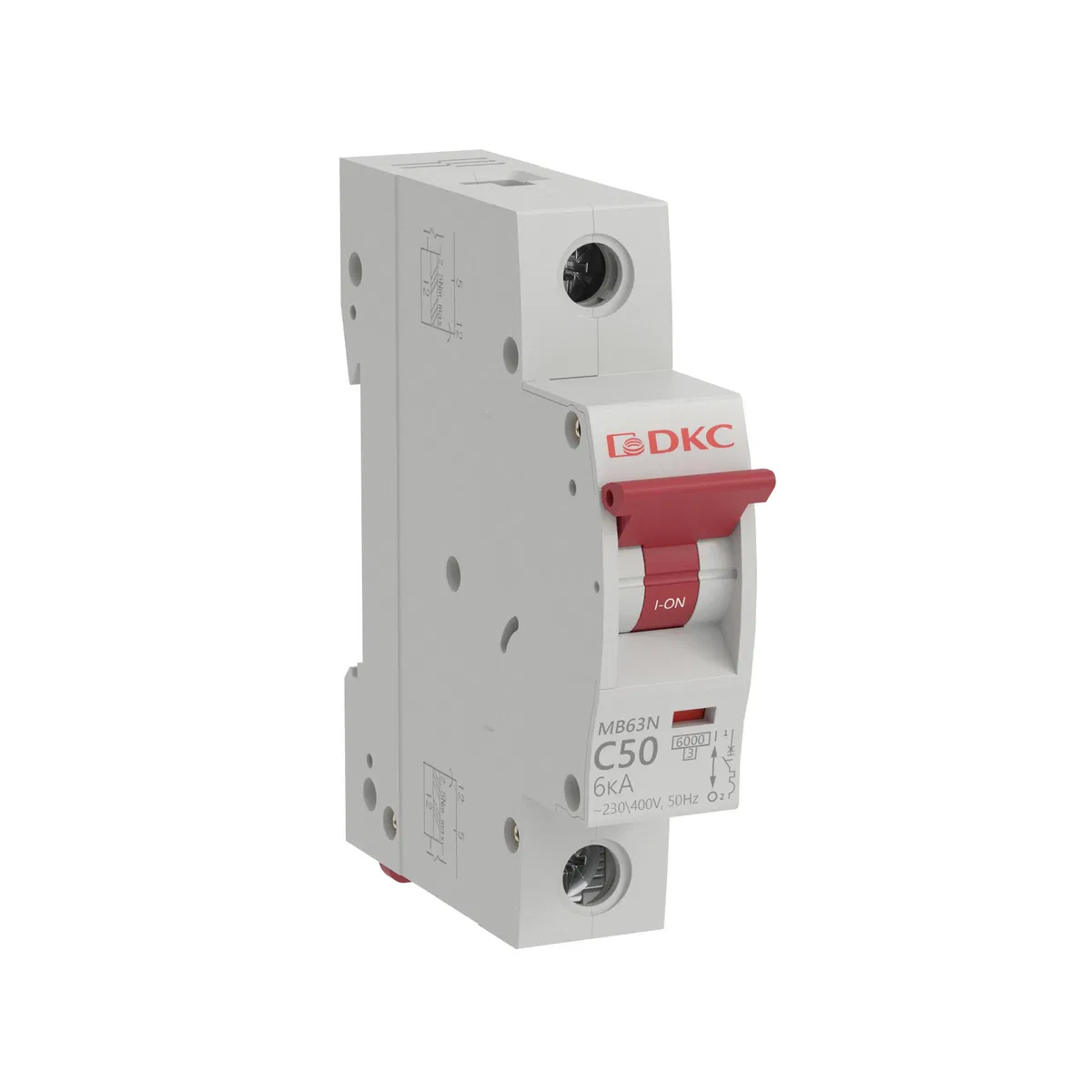 YON MB63 模块式断路器, 1P, C特性, 50A, 6kA MB63N-1PC50 DKC