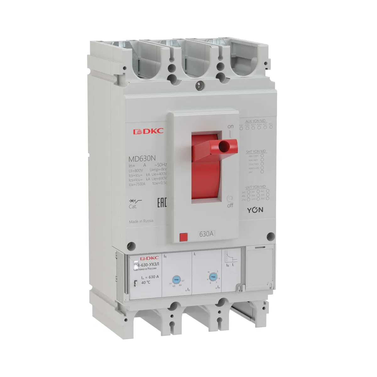 Авт. выкл. YON MD630H-TM400 3P 400А 65kA Ir 0.7…1xIn Ii 5…10xIn DKC