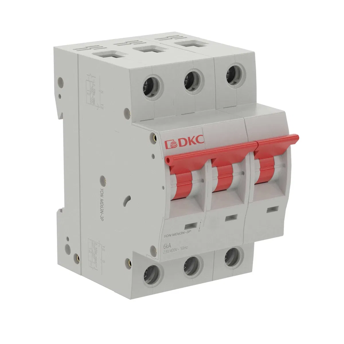 Modular circuit breaker YON max type MD63N, 6kA, 3 poles, char. D, 40A, without thermal release MD63N-3PD40M DKC