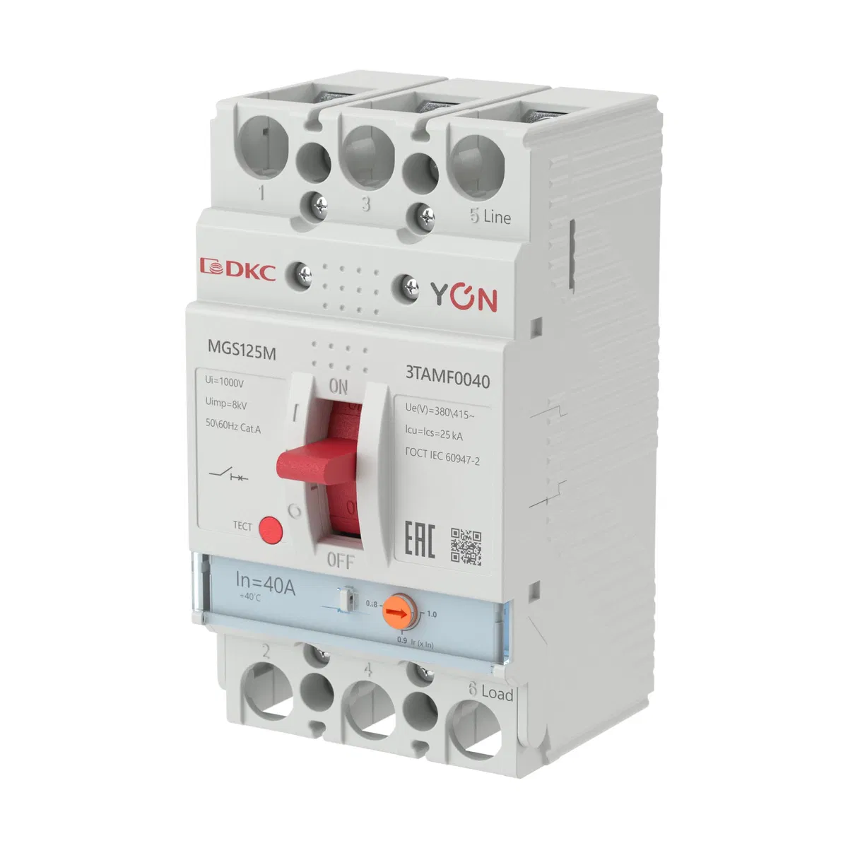 Авт. выкл. YON MGS125 3P 32-40A 25kA MGS125M-3TAMF0040 DKC