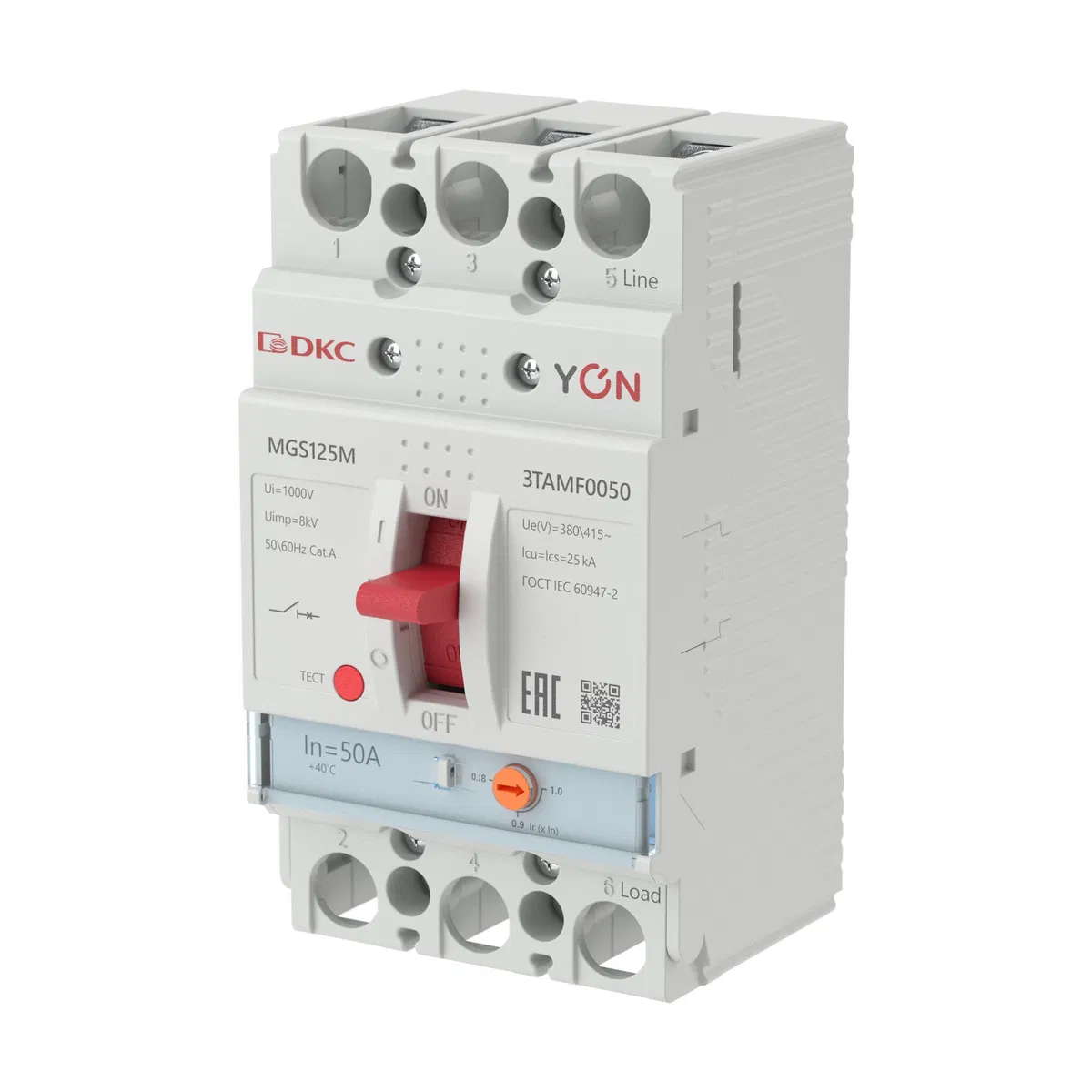 Авт. выкл. YON MGS125 3P 40-50A 25kA MGS125M-3TAMF0050 DKC
