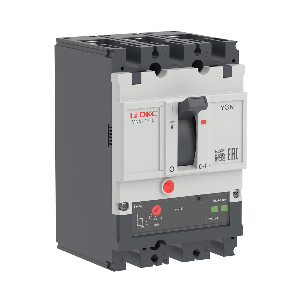 Выключатель автоматический 3P 80А 70кА pro MNX125L при AC415V расцепитель TMM YON MNX125L3PTMM0080 YON (группа DKC)