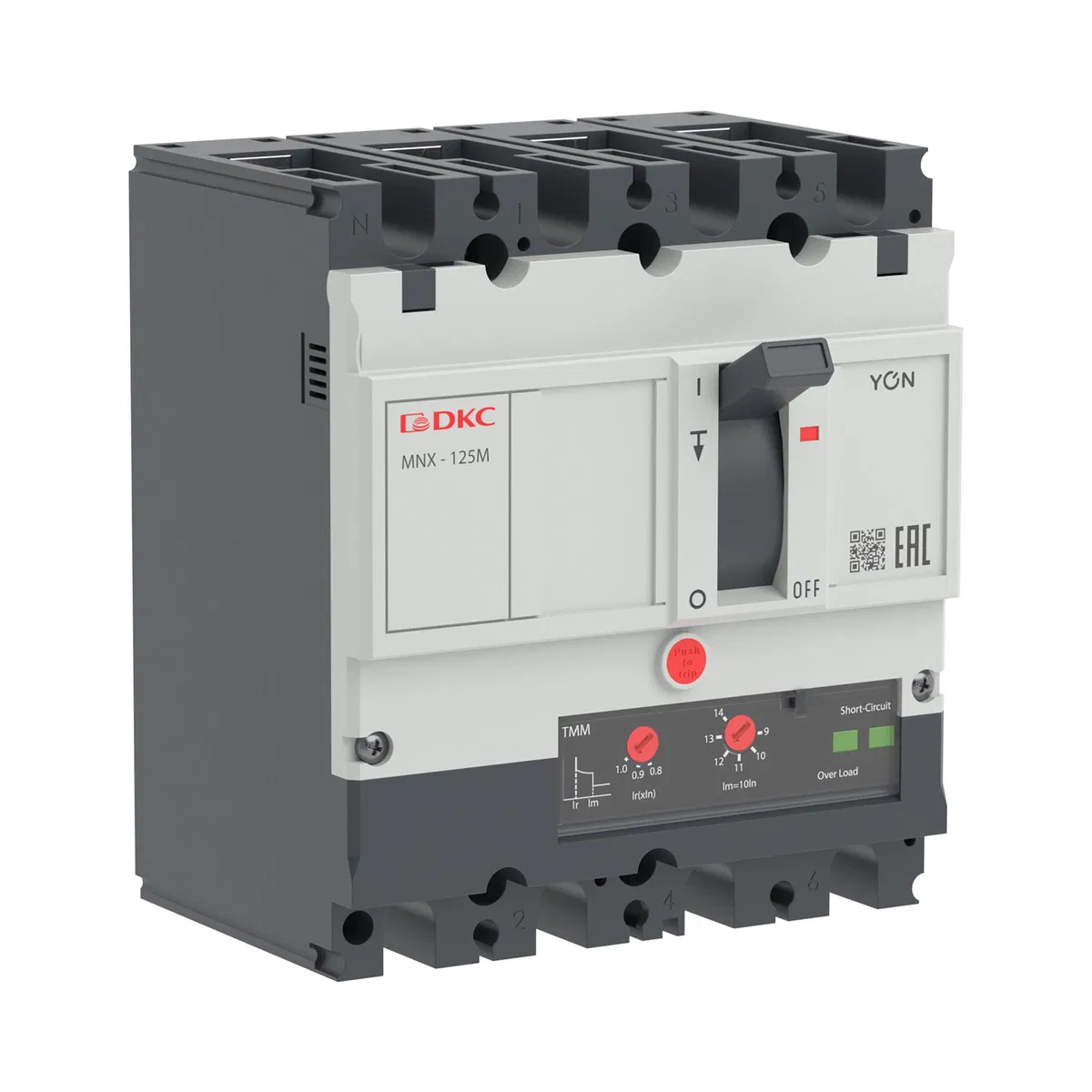 Выключатель автоматический 3N 100А 100кА pro MNX125M при AC415V расцепитель TMM YON MNX125M3NTMM0100 YON (группа DKC)