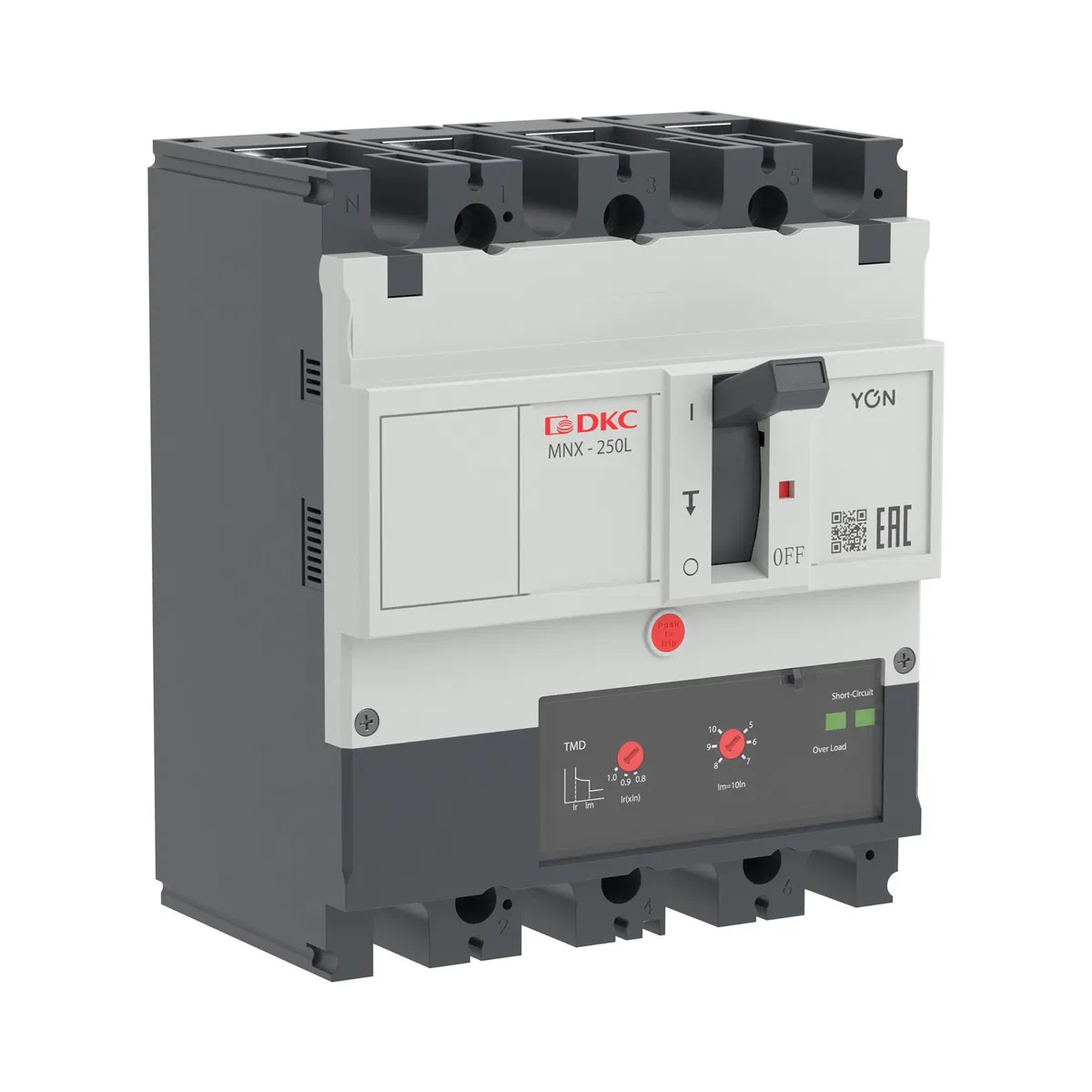 Auto switch-off YON pro MNX250L 3N 250A 70kA at AC415V trip TMD MNX250L3NTMD0250 DKC
