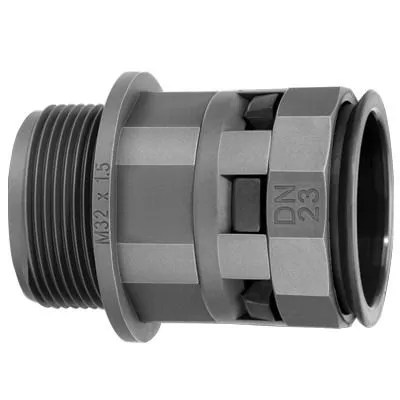 Муфта труба-коробка DN 29 мм, М32х1,5, полиамид, цвет черный PAM29M32N DKC