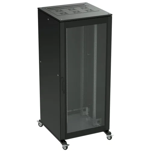 Шкаф разобранный напольный 19'' IT-CQE 47U 800х2200х1000, двери стекло/сплошная, RAL9005 R5IT4781GSB DKC