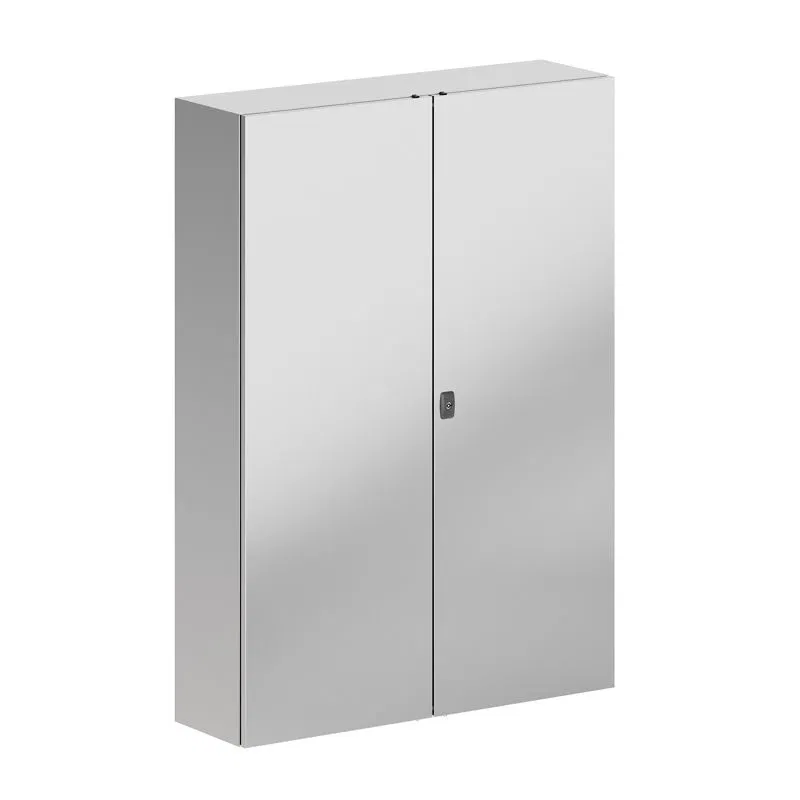 Корпус навесной STH с М/П двухдверный из нержавеющей стали AISI304 1400х1000х300мм с фланцем DKC R5STH1413F-304