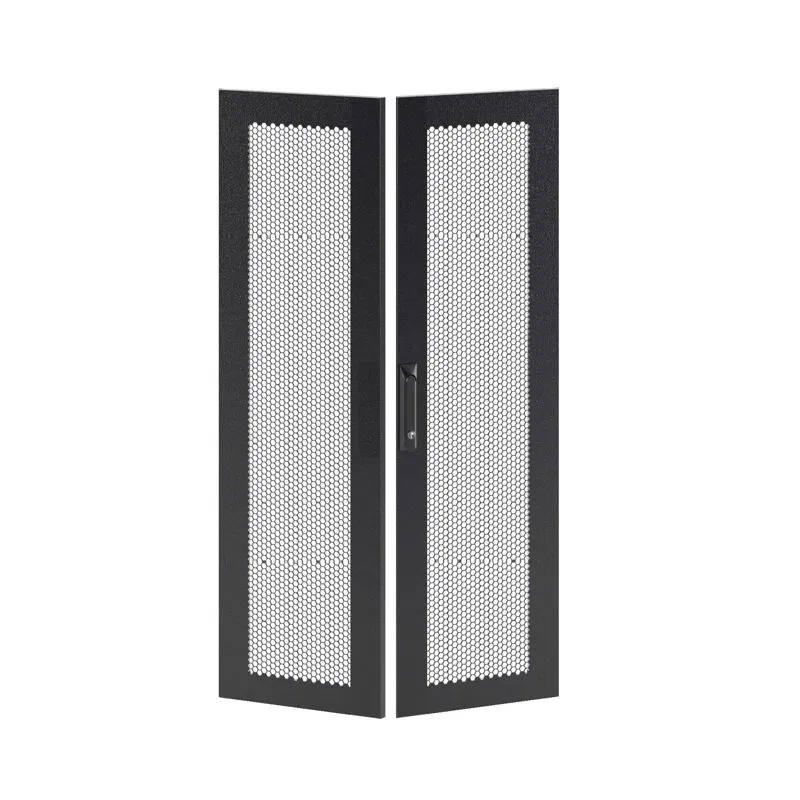 Дверь двустворчатая для IT-CQE 2000х600 перфорир. RAL9005 DKC RBITCPMD2060