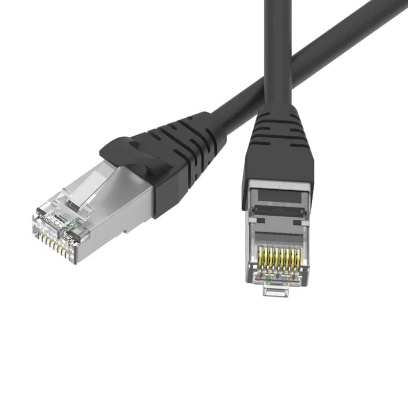 Патч-корд экранированный SLIM CAT6 S/FTP 4х2 28 AWG LSZH 0.2м черн. DKC RN6SF4502BK-28