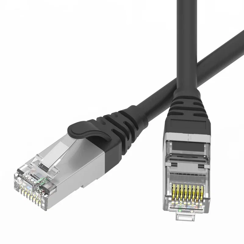 Патч-корд экранированный SLIM CAT6 U/FTP 4х2 28 AWG LSZH 0.5м черн. DKC RN6UF4505BK-28