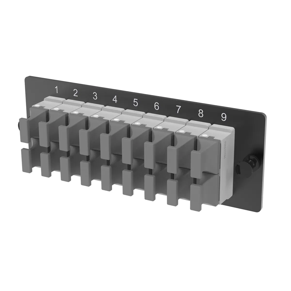 Адаптерная планка 18xMTP(12) адаптеров (allign key) (цвет адаптеров - серый), OM4, 1 HU RNAP18M1U4 DKC