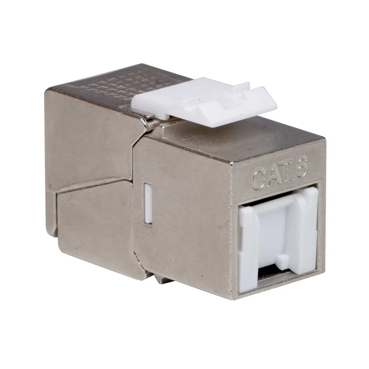 Модуль Кейстоун (Keystone) RJ45 CAT 6 с пылезащитной шторкой, экранированный (STP),180 градусов, Toolless, серебристый RNK6F90TL-C DKC