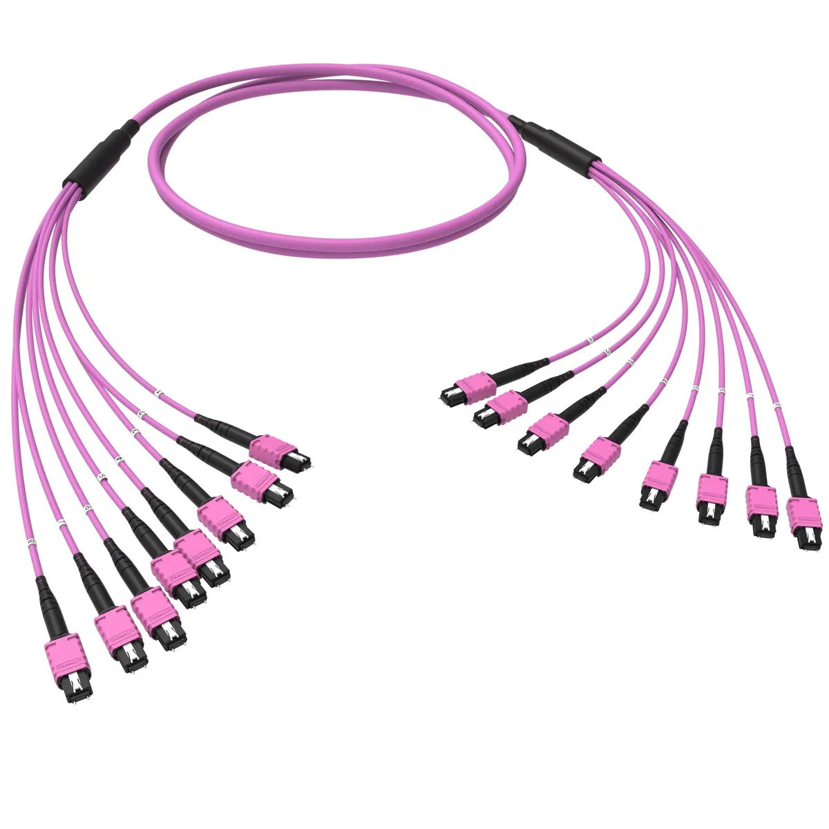 Оптическая магистральная сборка 96 ОВ 50/125 OM4, 8xMTP PRO(12)m/8xMTP PRO(12)m, тип В, 100 м RNTMM8X124100 DKC