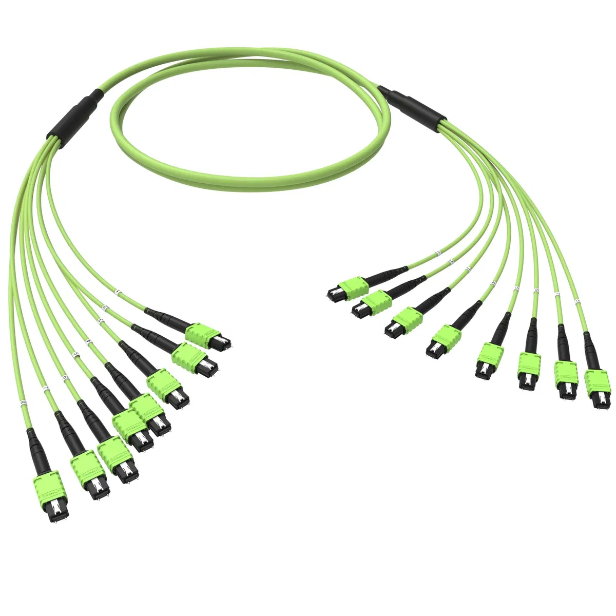 Оптическая магистральная сборка 96 ОВ 50/125 OM5, 8xMTP PRO(12)m/8xMTP PRO(12)m, тип В, 150 м RNTMM8X12V150 DKC