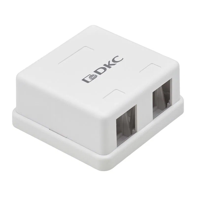 Розетка универсальная 2 порта для модулей Keystone DKC RNW2WH